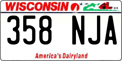 WI license plate 358NJA