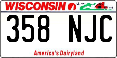 WI license plate 358NJC