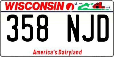 WI license plate 358NJD