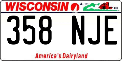 WI license plate 358NJE
