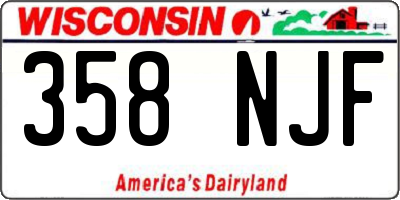 WI license plate 358NJF