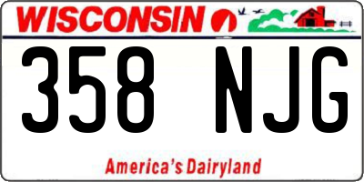 WI license plate 358NJG