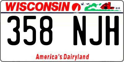 WI license plate 358NJH