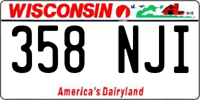 WI license plate 358NJI
