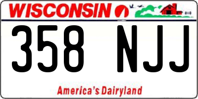 WI license plate 358NJJ
