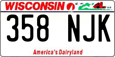 WI license plate 358NJK