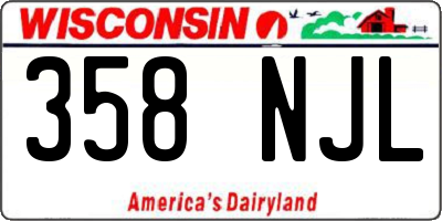 WI license plate 358NJL