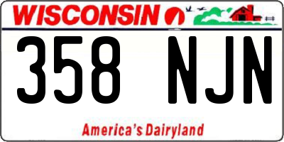 WI license plate 358NJN
