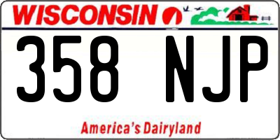 WI license plate 358NJP
