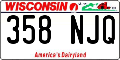 WI license plate 358NJQ