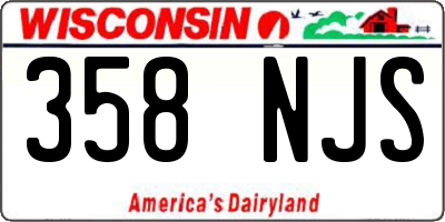 WI license plate 358NJS