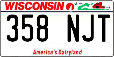 WI license plate 358NJT
