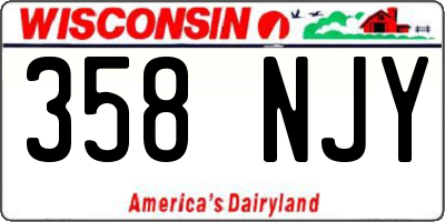 WI license plate 358NJY