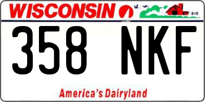 WI license plate 358NKF