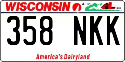 WI license plate 358NKK
