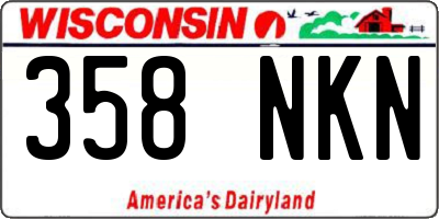 WI license plate 358NKN