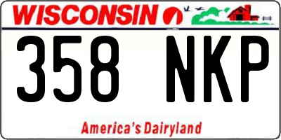 WI license plate 358NKP
