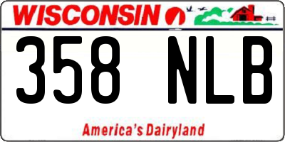 WI license plate 358NLB