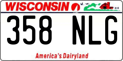 WI license plate 358NLG