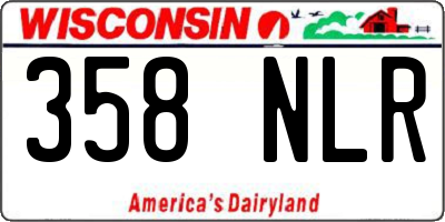 WI license plate 358NLR