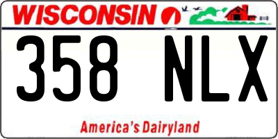 WI license plate 358NLX