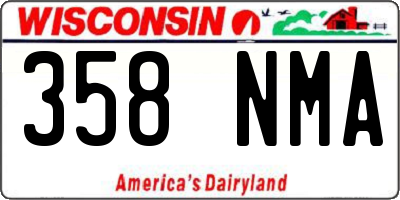 WI license plate 358NMA