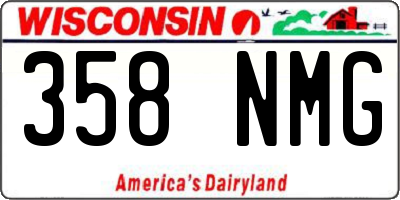WI license plate 358NMG