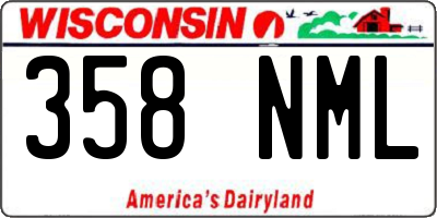 WI license plate 358NML