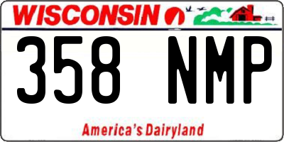 WI license plate 358NMP