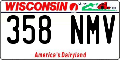 WI license plate 358NMV