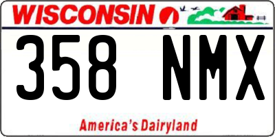WI license plate 358NMX