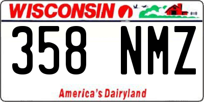 WI license plate 358NMZ