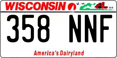 WI license plate 358NNF
