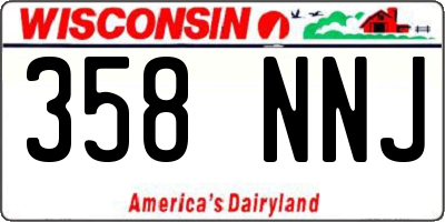 WI license plate 358NNJ