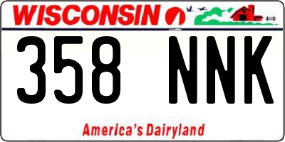 WI license plate 358NNK