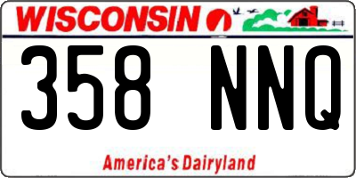 WI license plate 358NNQ
