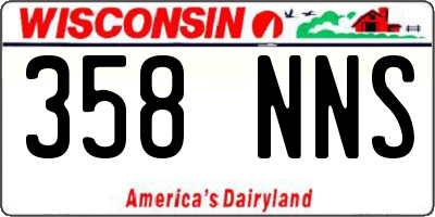 WI license plate 358NNS