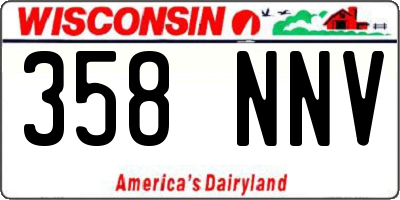 WI license plate 358NNV