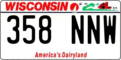 WI license plate 358NNW
