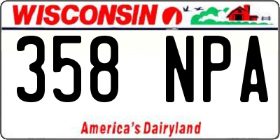 WI license plate 358NPA