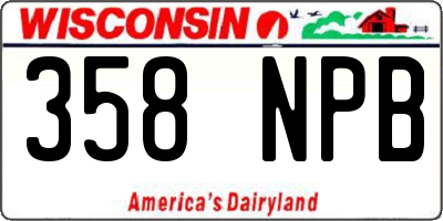 WI license plate 358NPB