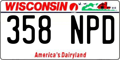 WI license plate 358NPD