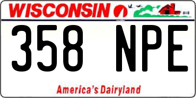 WI license plate 358NPE