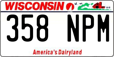 WI license plate 358NPM