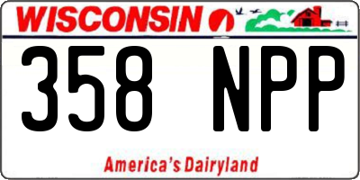 WI license plate 358NPP