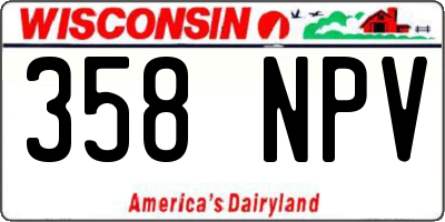 WI license plate 358NPV