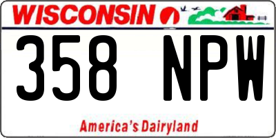 WI license plate 358NPW