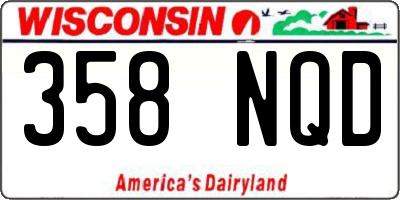 WI license plate 358NQD