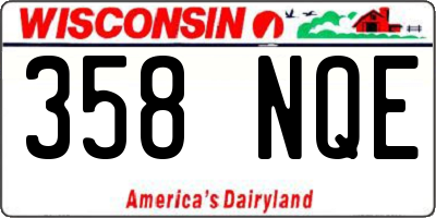 WI license plate 358NQE