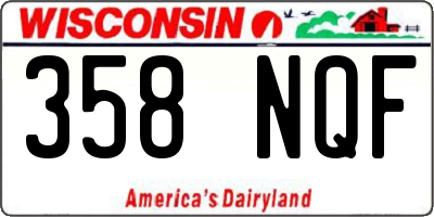 WI license plate 358NQF